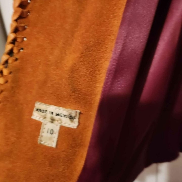 Vintage 1970s all leather real silk inside made in Mexico - Picture 4 of 4